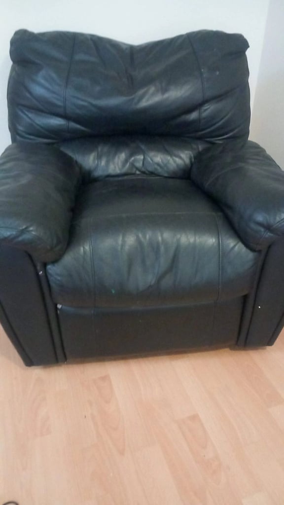 Recliner leather sofa