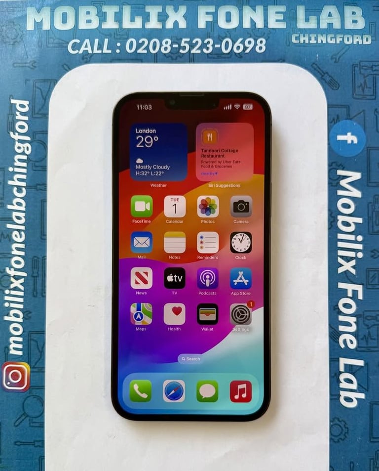 image for Apple iPhone 13 Pro Max 128GB White Unlocked Battery Health 99% Face ID Working Latest iOS 18.7