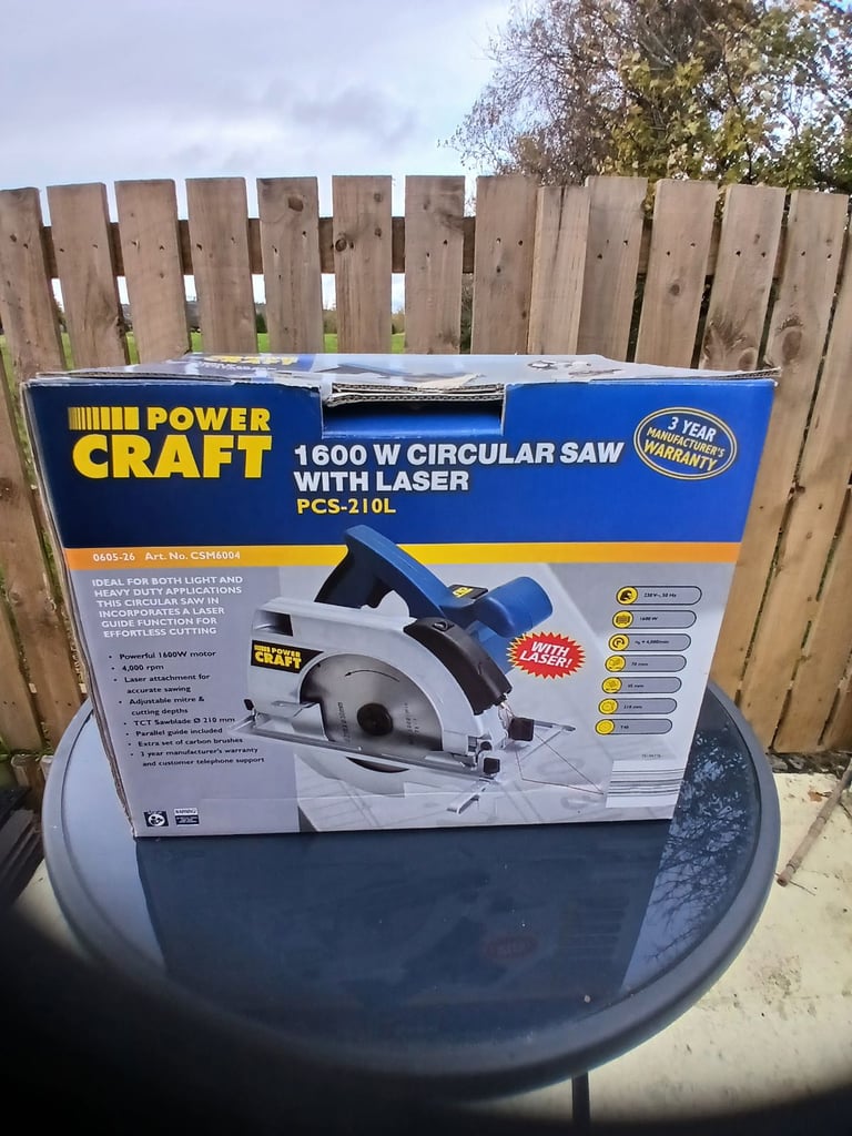 Powercraft 1600W circular saw with laser 