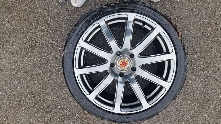Set of four jaguar xf alloy wheels 