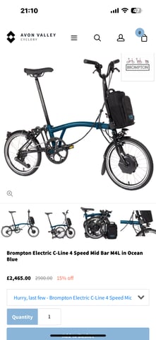 Brompton folding bike any for sale in Poynton, Manchester Gumtree