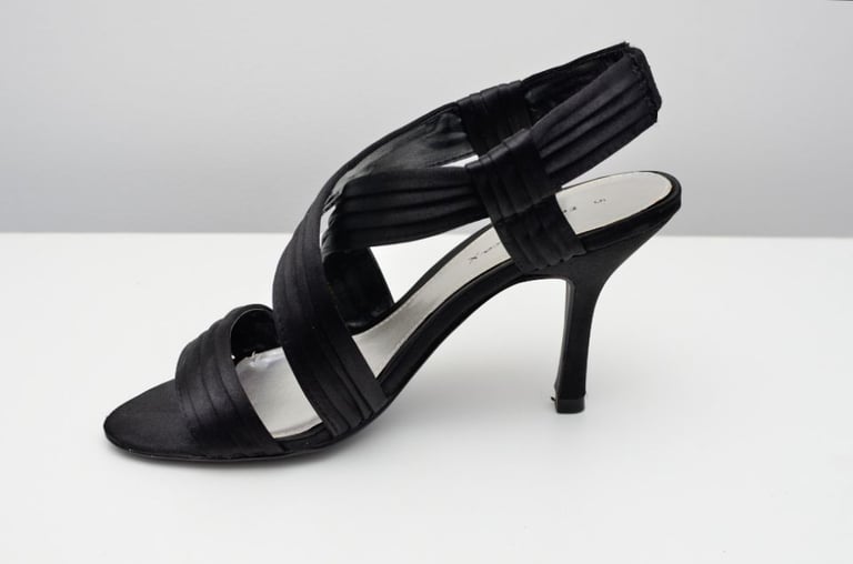 Emilio Luca x, Lohan, Ladies Black Party Strappy Stiletto Sandals – Size 5 – Worn Once - Boxed