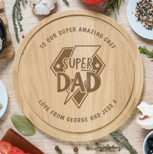 Personalised Super Dad Chopping Board