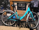 Apollo Cafe Ladies Turquoise Hybrid Bike. Road city Bike. Low stoop. Basket  helmet 