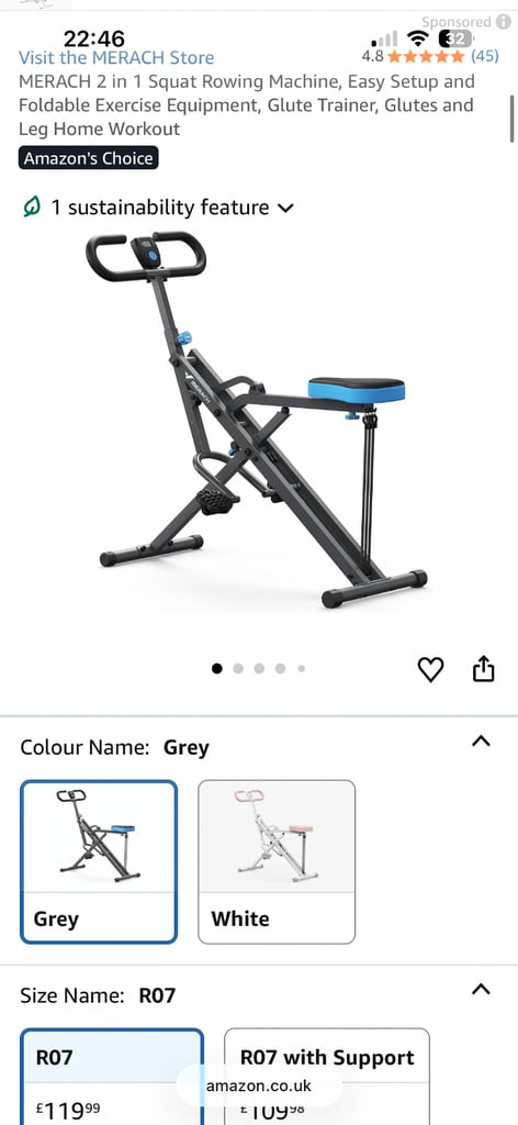 2 in 1 squat rowing machine.