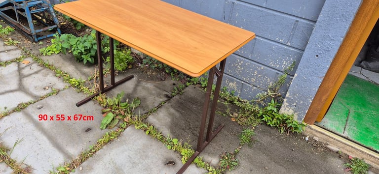 Folding freestanding camping table for camper caravan motorhome boat.