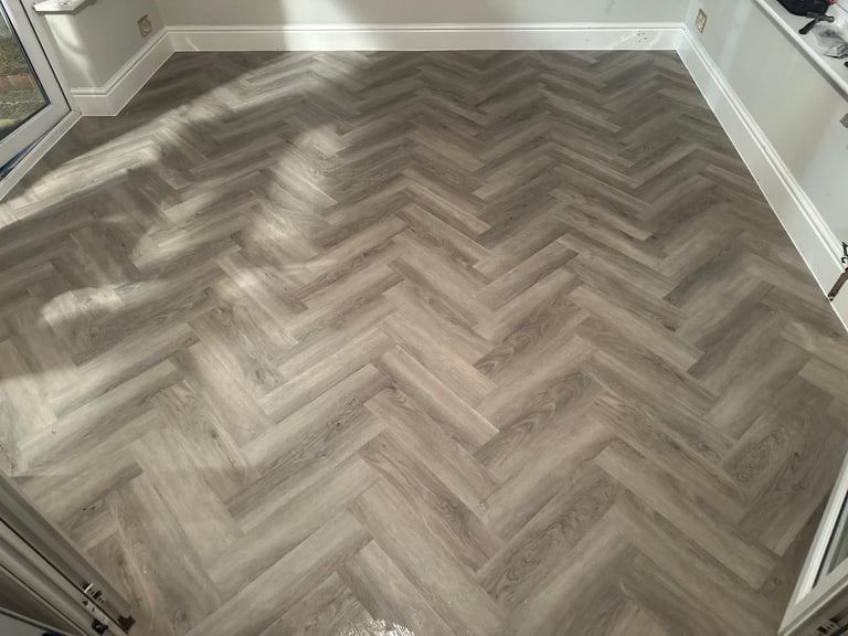 Laminate Herringbone vinyl LVt Flooring Handyman Furniture Assembly paint wallpaper wall panelling