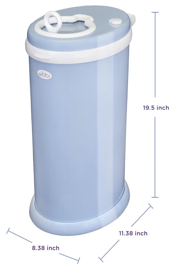 Ubbi steel odour locking nappy disposal-never used- cloud blue colour