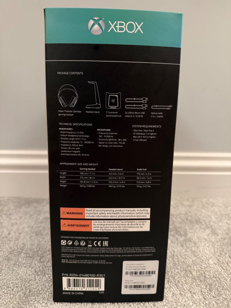 Razer Thresher Ultimate Gaming Headset for Xbox