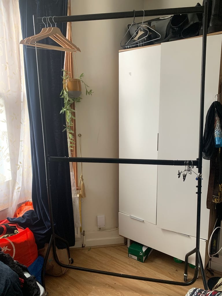 heavy duty double height clothes rail