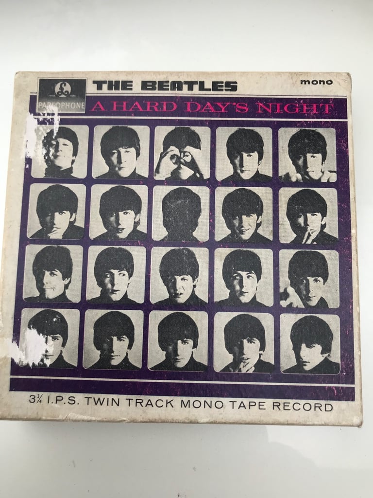 image for An original rare 1964 twin track mono reel to reel tape of The Beatles album ‘A Hard Day’s Night