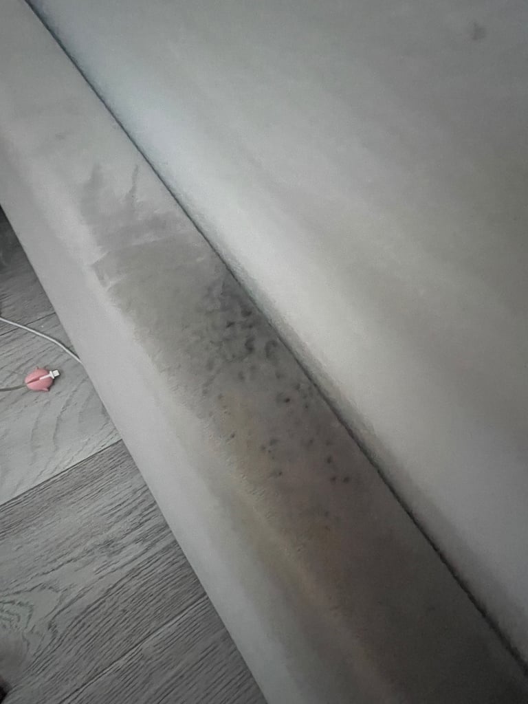 Grey Velvet Double Ottoman Bed