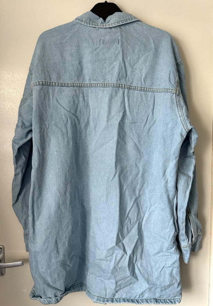 Cameo Rose oversized denim jacket, Large