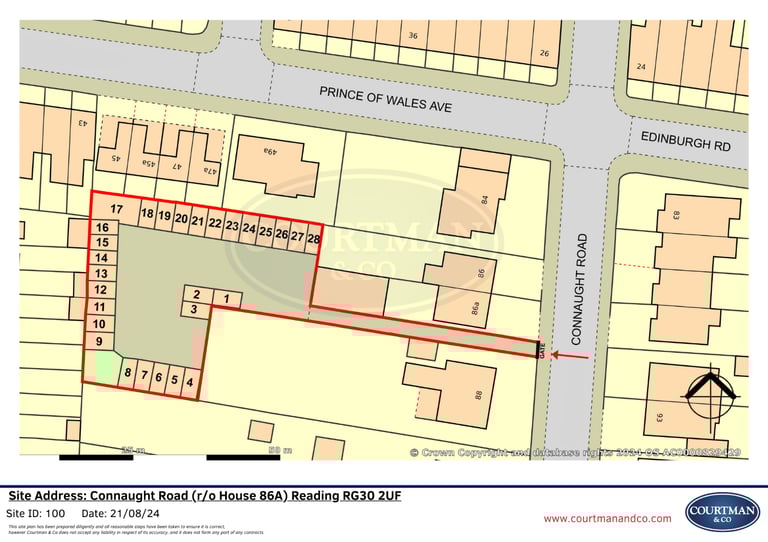 Garage/Parking/Storage: Connaught Road (r/o House 86A) Reading, RG30 2UF - GATED SITE  