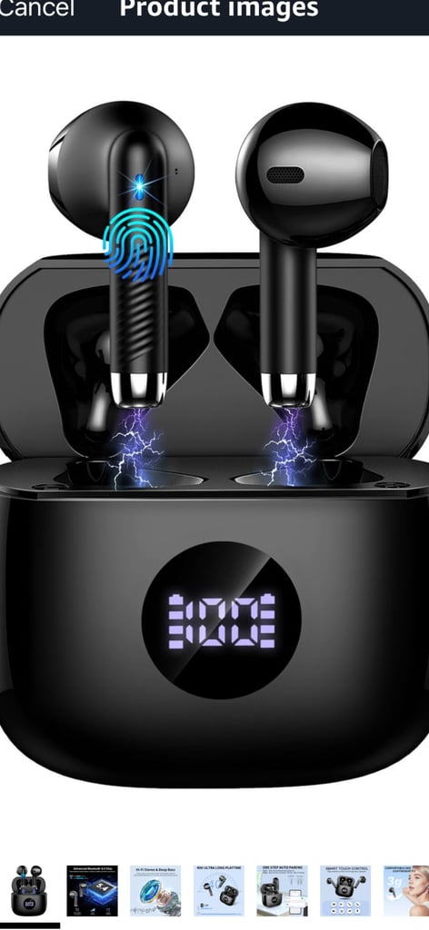 image for Earbuds Wireless Bluetooth 5.4 Brand New Boxed Black 