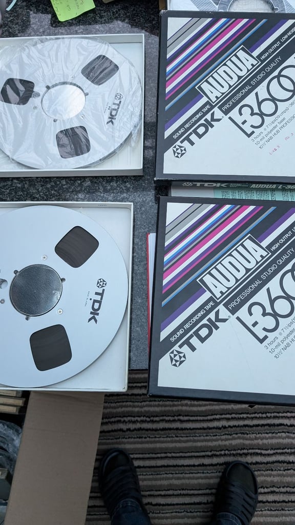 SOLD.   SOLD. Reel to Reel tapes on metal spools