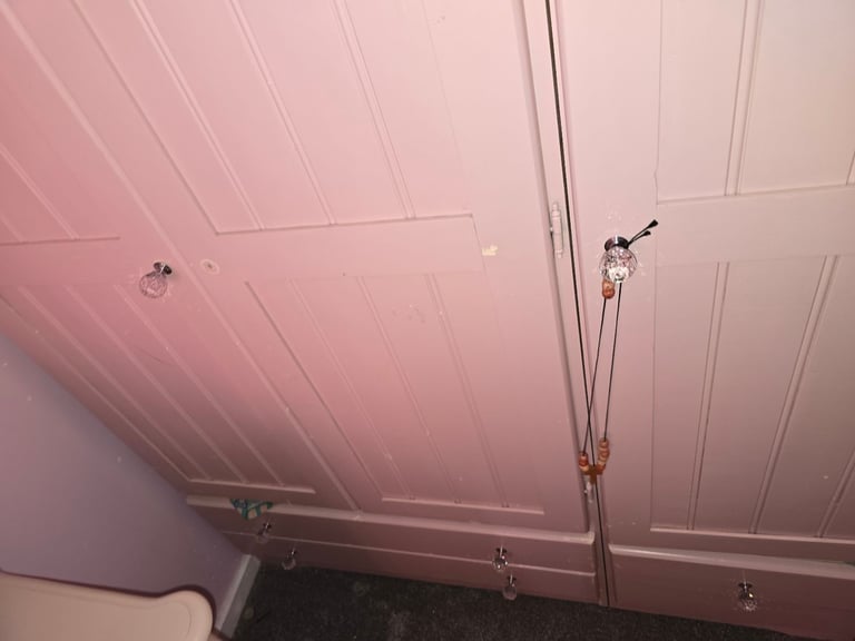 Solid painted wardrobe and drawers