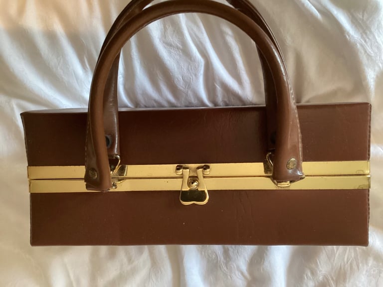 Retro Vintage Faux leather square handbag