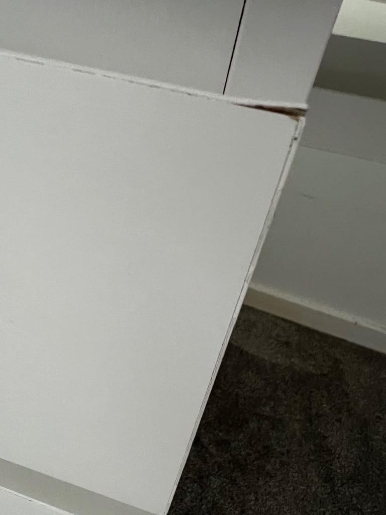 IKEA white malm desk 