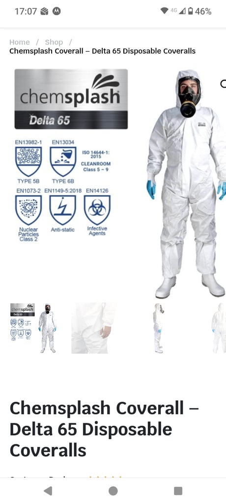 image for Disposable coveralls pack of 5 