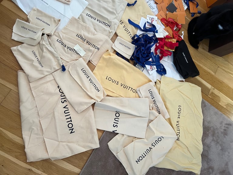 Huge bundle of Authentic Louis Vuitton designer packaging