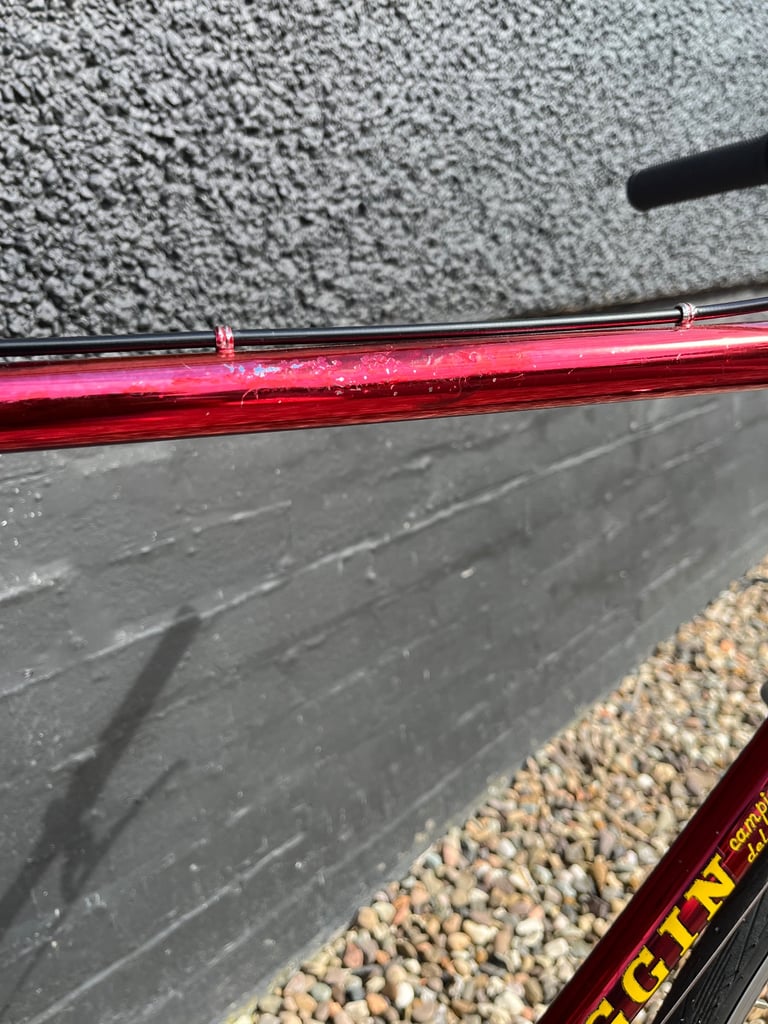 Fully serviced vintage Italian flat bar Road bike Faggin Columbus