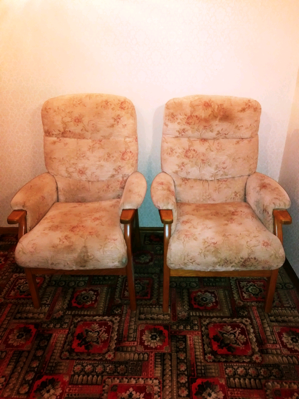 Two study fireside chairs 
