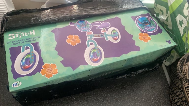 Stitch light up balance bike.  