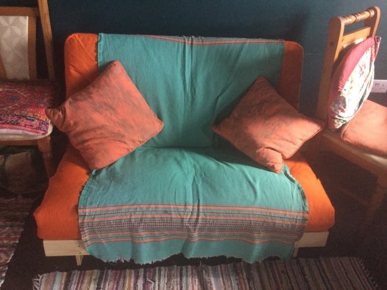 image for Small Orange 4ft Futon Brand new .