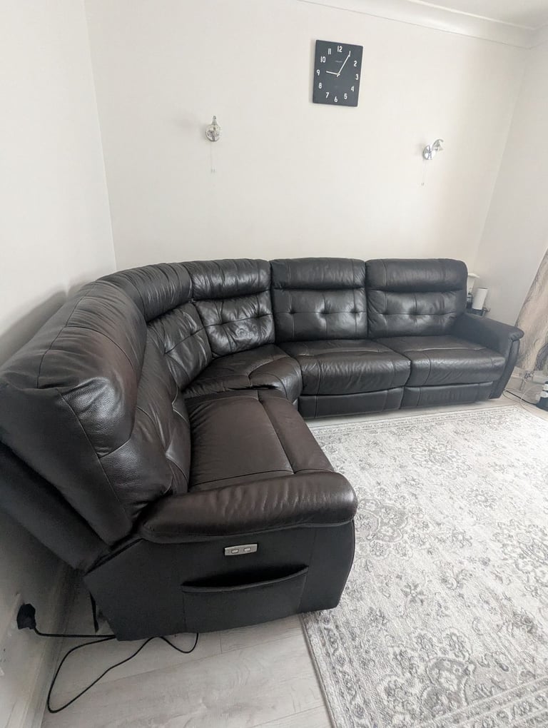 Leather Corner Sofa + 2 seater