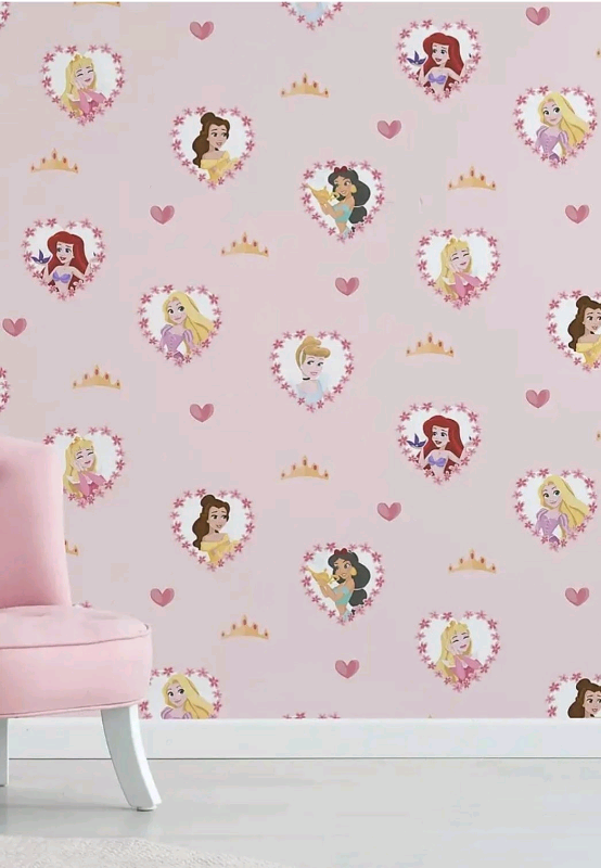 Disney Princess wallpaper boundle joblot girls bedroom pink