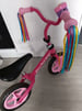 Chicco Pink Arrow Balance Bike with extra bell and streamers