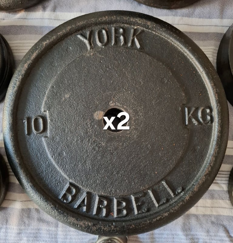 Weights, dumbells and an EZ bar 