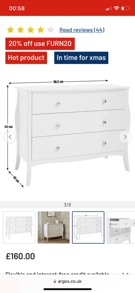 Good condition chest of drawers and bedside table 