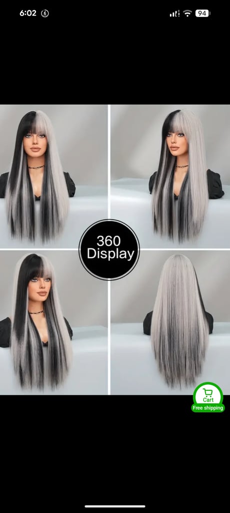 image for Black& blonde wig