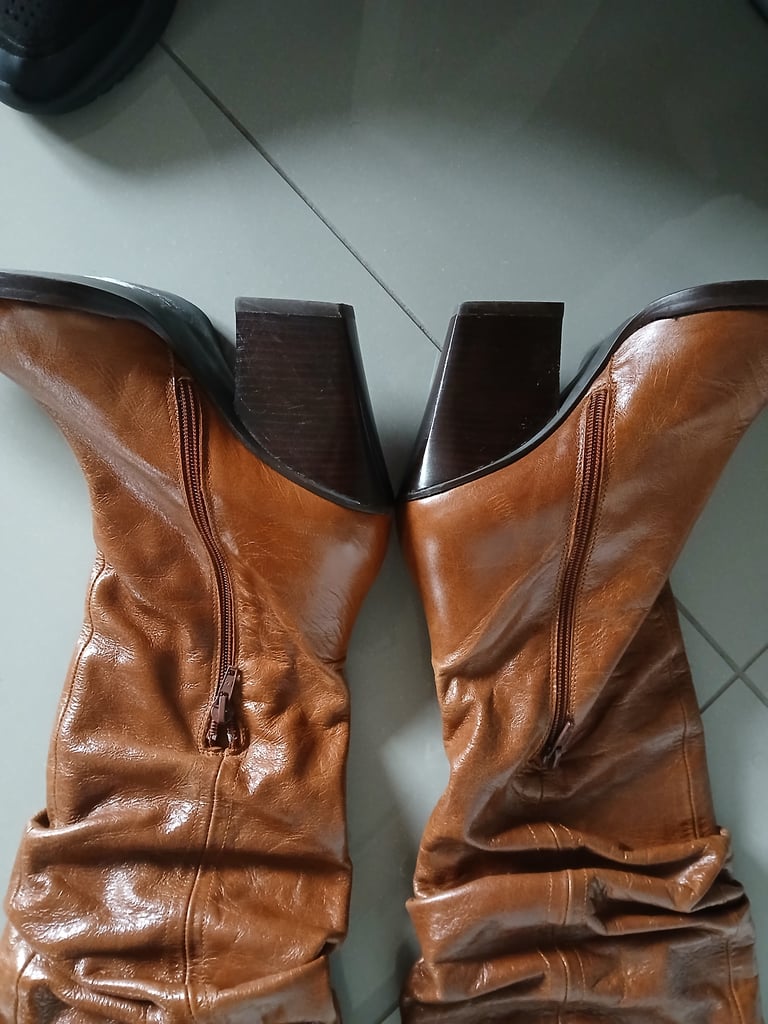 Asos long leather boots
