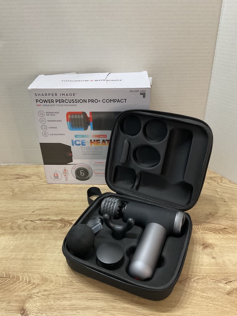 image for Sharper Image Power Percussion Pro + Compact Hot & Cold Massage Gun