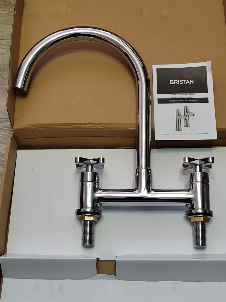 image for BRISTAN DESIGN UTILITY CROSSHEAD DECK SINK MIXER TAP DUX DSM C