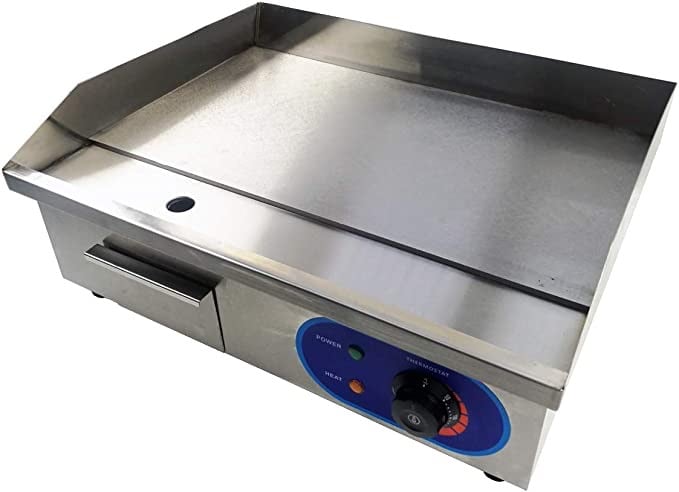 TAIMIKO Electric Griddle Commercial Counter Top Stainless Steel Hot Plate Kitchen Grill 3KW 