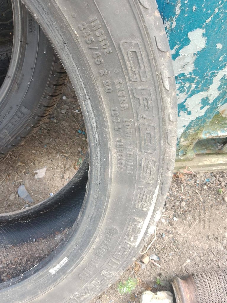 PAIR OF 245 45 20 CONTINENTAL CROSS CONTACT TYRES