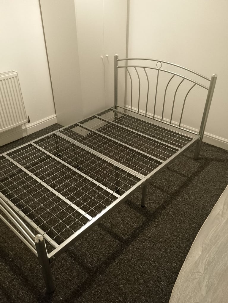 image for Metal double bed frame new