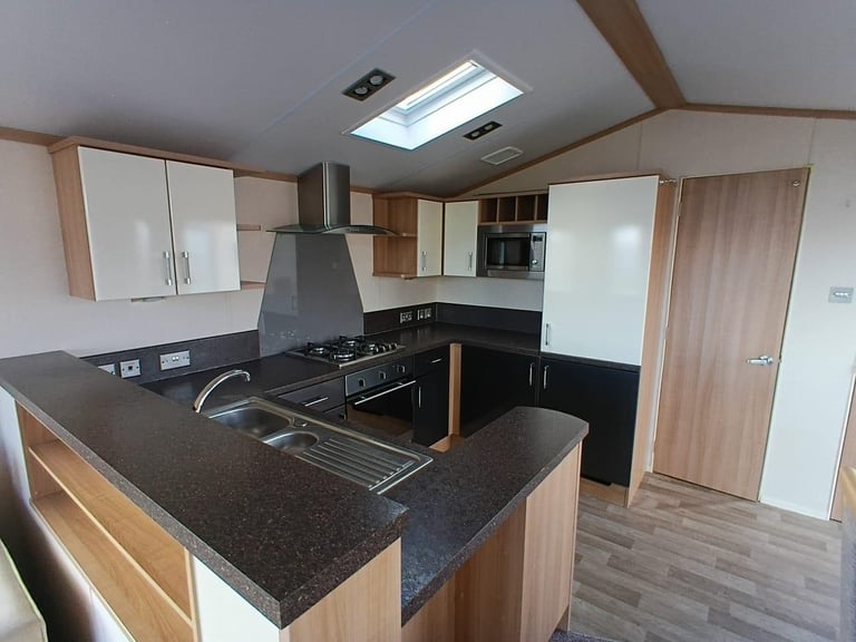 Sited 3 bed static caravan for sale, North Wales. FREE 2026 SITE FEES