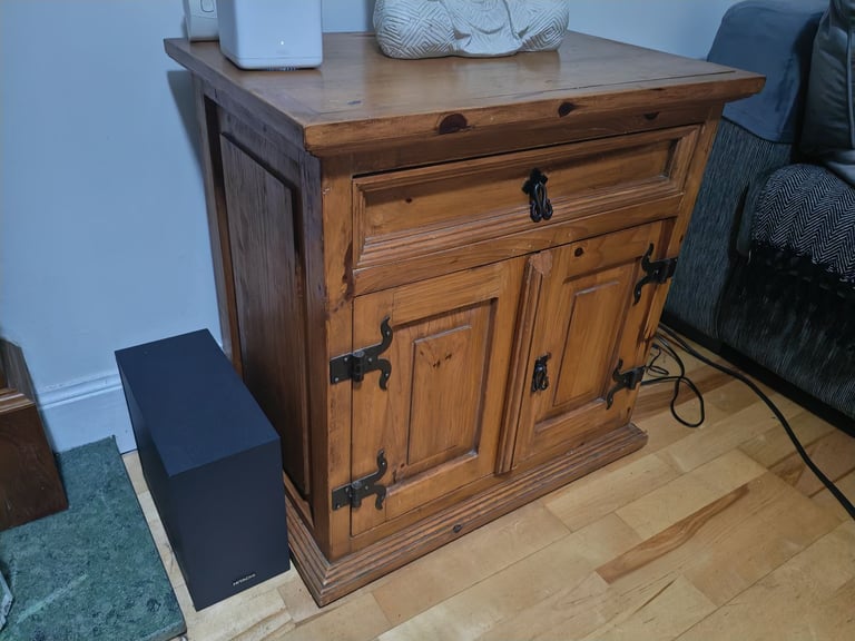 image for Solid pine cabinet / bedside table 