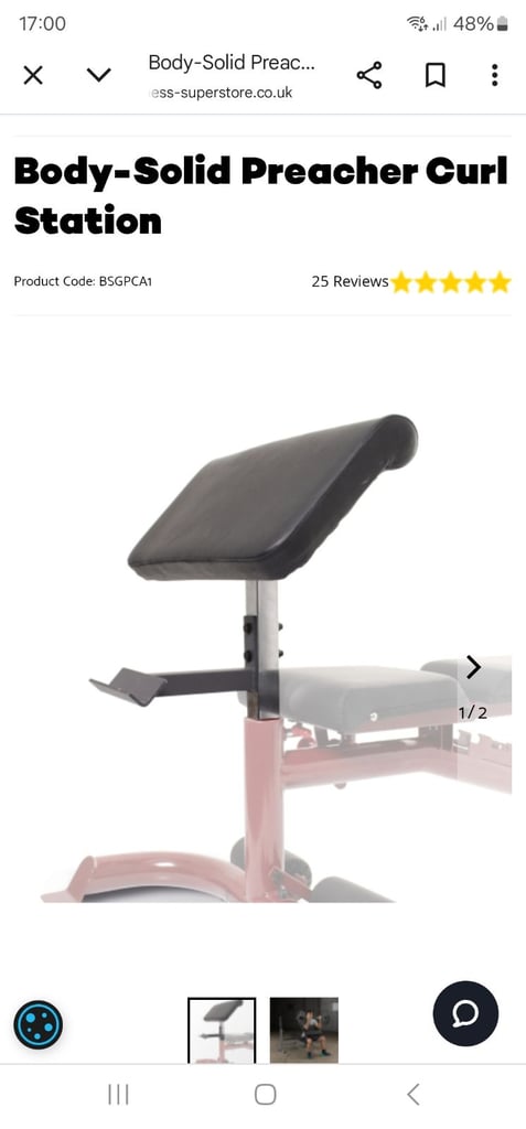 Body solid preacher attachment 