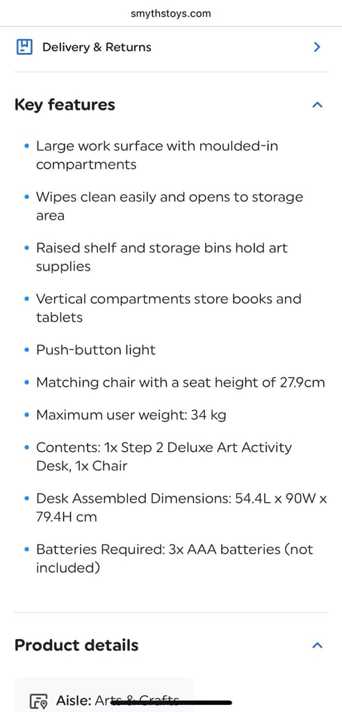 Kids activity desk 