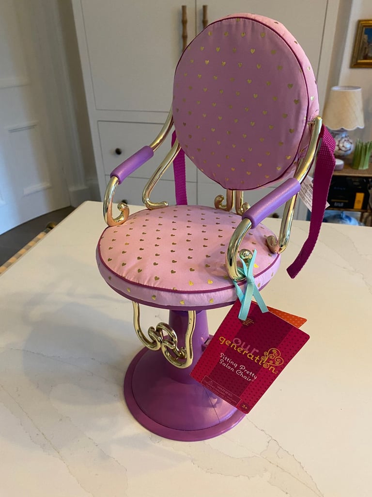 Our Generation doll hairdressing chair with tags