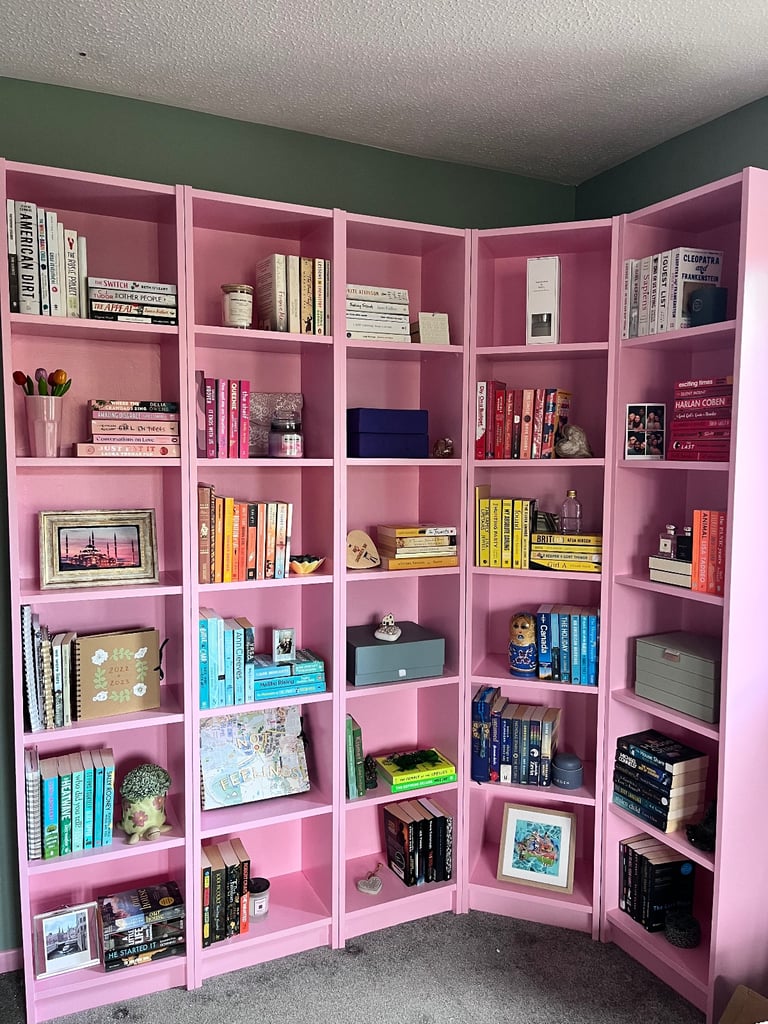 image for Painted pink billy bookcase 