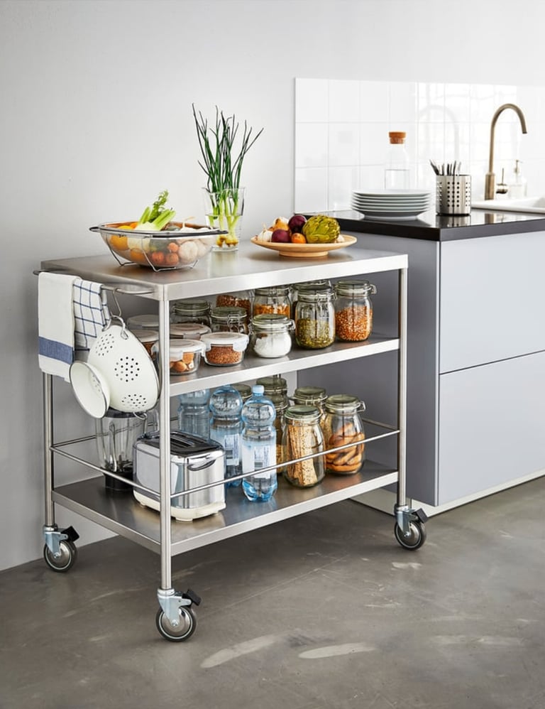 IKEA Flytta Kitchen Trolley Stainless Steel