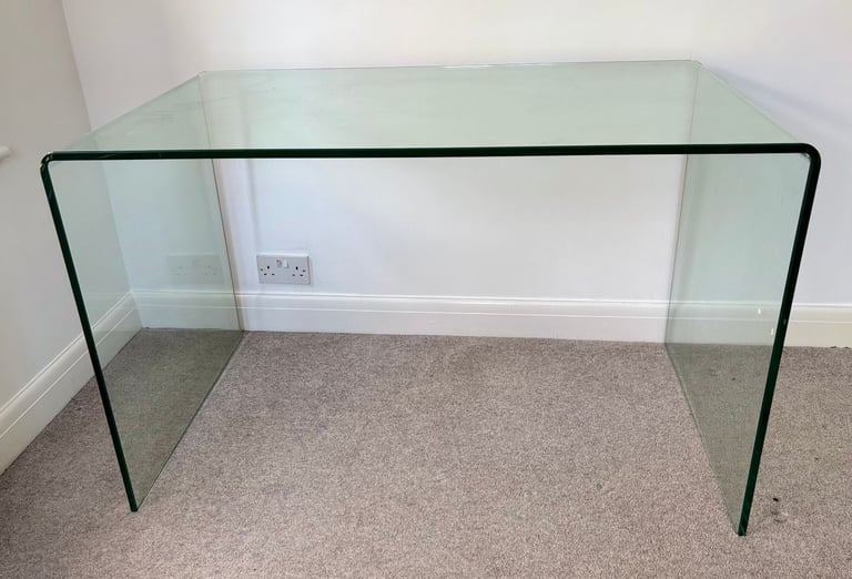 image for Modern bent glass desk