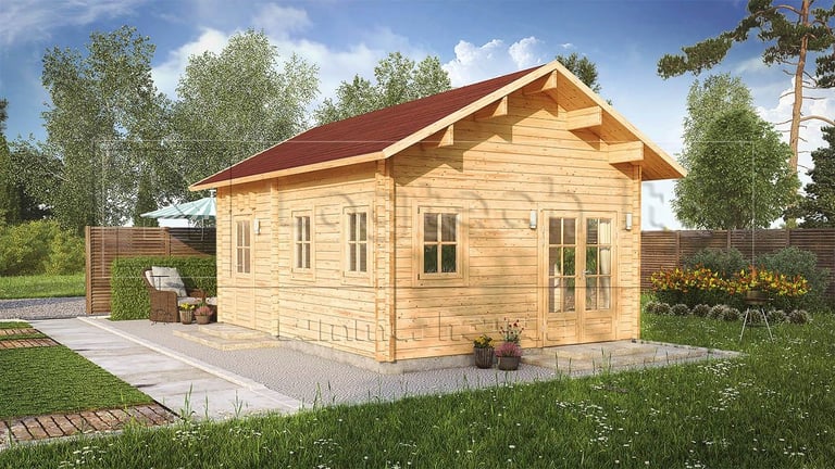 Log cabin Nottingham 4.5m x 6m. Holiday house, summer house, office.